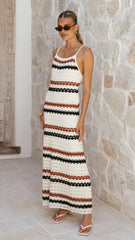 Kehlani Maxi Dress - Natural Stripe
