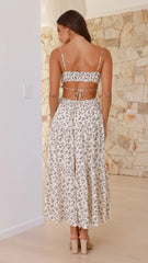 Vella Midi Dress - Black Floral