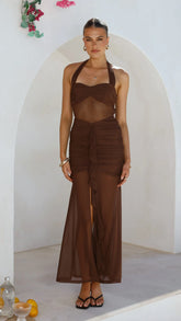 Alani Maxi Dress - Chocolate