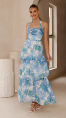 Alice Maxi Dress - Blue Floral