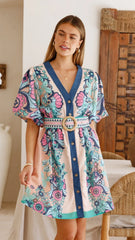 Dali Mini Dress - Island Bloom Pink