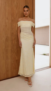Tiarna Off The Shoulder Maxi Dress - Yellow