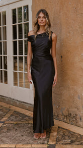 Auria Off Shoulder Maxi Dress - Black