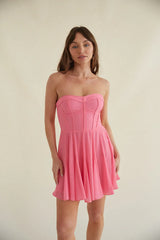 Heloise Chiffon Bustier Mini Dress