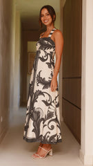 Mandy Maxi Dress - Cream / Black