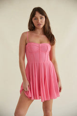 Heloise Chiffon Bustier Mini Dress