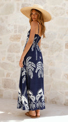 Jaylene Maxi Dress - Navy Bahamas