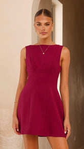 Rafiki Mini Dress - Wine