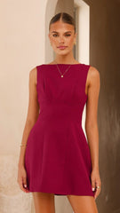 Rafiki Mini Dress - Wine