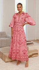 Xander Long Sleeve Maxi Dress - Mulberry