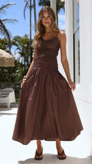 Vida Maxi Dress - Brown