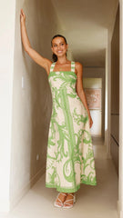 Mandy Maxi Dress - Sage / Cream