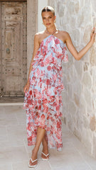 Soho Maxi Dress - Pink Floral