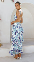 Stasie Maxi Dress - Blue Floral