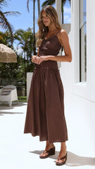 Vida Maxi Dress - Brown