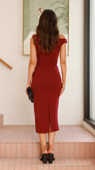 Lilah Midi Dress - Wine