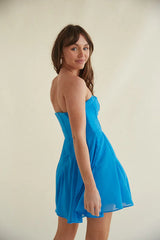 Heloise Chiffon Bustier Mini Dress