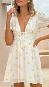 Lottie Mini Dress - Limone