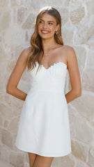 Lana Strapless Mini Dress - White