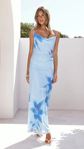 Nina Maxi Dress - Blue Paradise