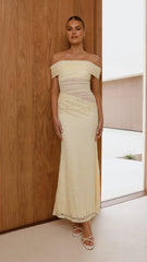 Tiarna Off The Shoulder Maxi Dress - Yellow