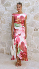 Amity Maxi Dress - Pink/Green Floral