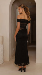 Tiarna Off The Shoulder Maxi Dress - Black