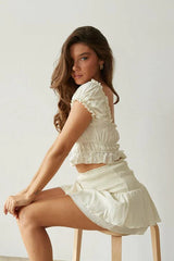 Kaylor Smocked Puff Sleeve Top