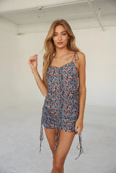 Lily Floral Cinched Mini Dress
