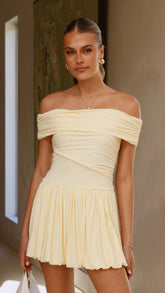 Manalla Mini Dress - Lemon