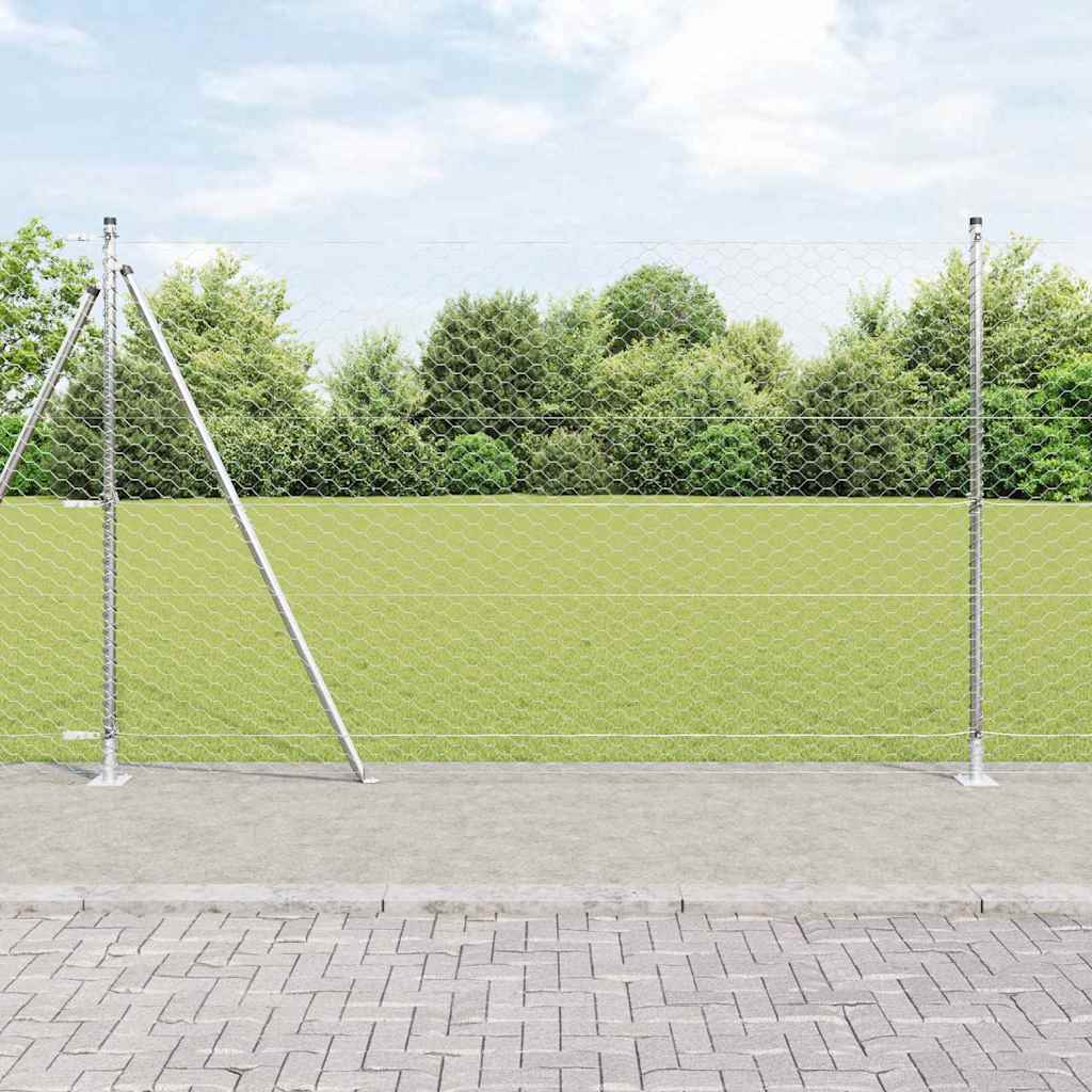 Hexagon Fence 1.4x50 m Galvanised Steel