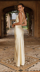 Iris Asymmetrical Maxi Dress - Yellow