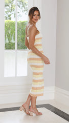 Mikayla Midi Dress - Lemon