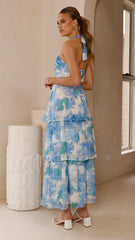 Alice Maxi Dress - Blue Floral