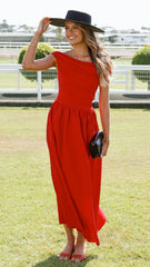 Immy Midi Dress - Red