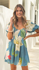 Tammy Mini Dress - Blue Orchid