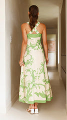 Mandy Maxi Dress - Sage / Cream