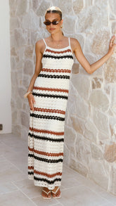 Kehlani Maxi Dress - Natural Stripe