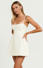 Carolina Scoop Neck Fit & Flare Mini Dress – Off-White Statement Silhouette