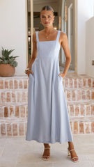 Zina Maxi Dress - Blue