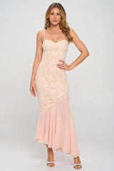 Serena Asymmetrical Lace Gown