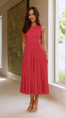 Kaida Midi Dress - Berry