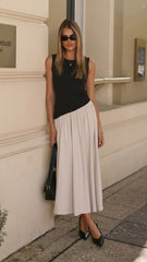 Darlita Maxi Dress - Black / Nude