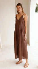 Aspen Maxi Dress - Chocolate