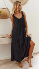 Jaliyah Midi Dress - Black