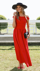 Immy Midi Dress - Red