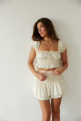 Kaylor Smocked Puff Sleeve Top