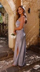 Ilana Maxi Dress - Steel Blue