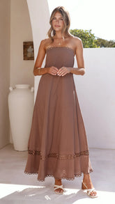 Sandra Maxi Dress - Brown