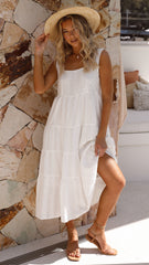 Liza Midi Dress - White